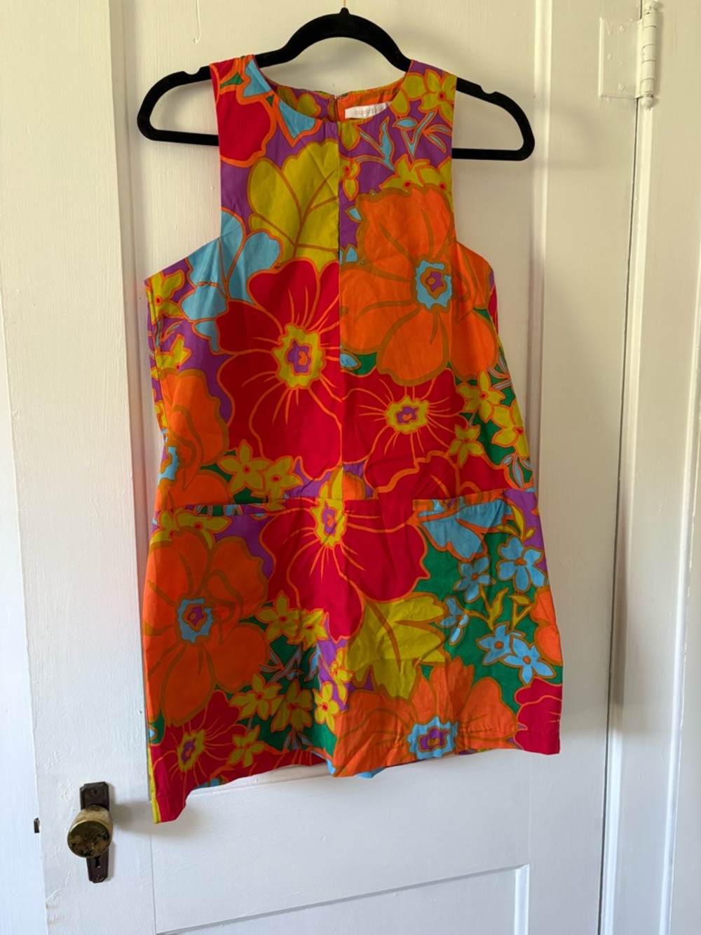 Olivaceous Bold Floral Mini Dress